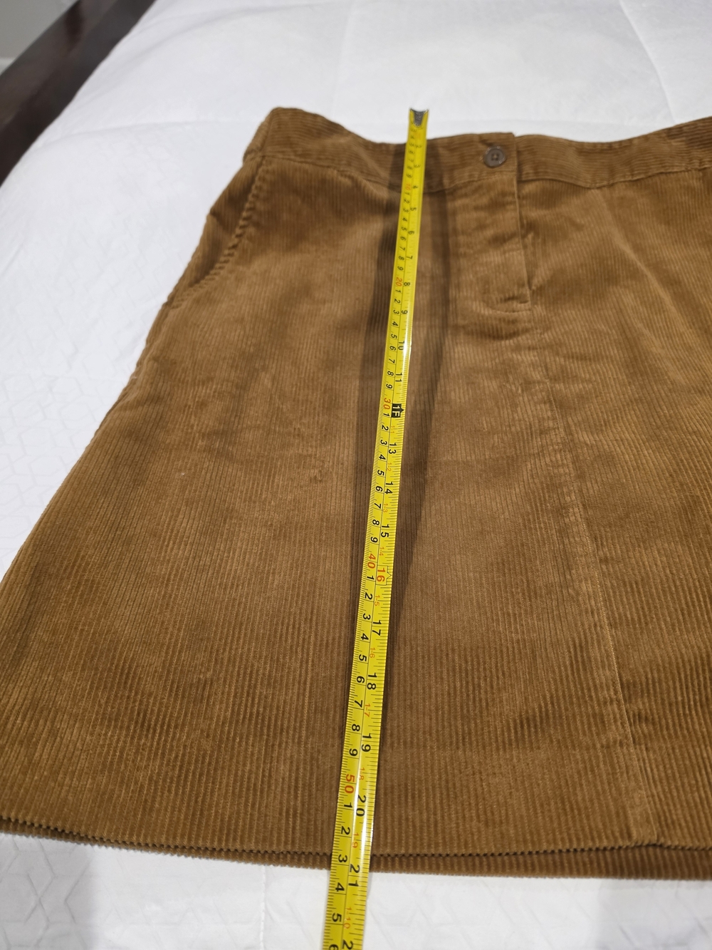 Talbots Corduroy Mini Skirt in Cognac Size 14 NWT - Picture 6 of 9